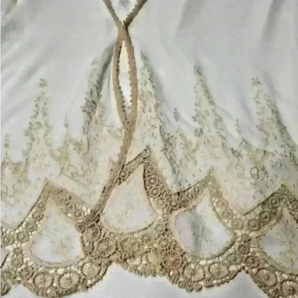 Altar'd State White Embroidered Kimono with Tan Embroidery Size S/M Boho - Picture 6 of 10